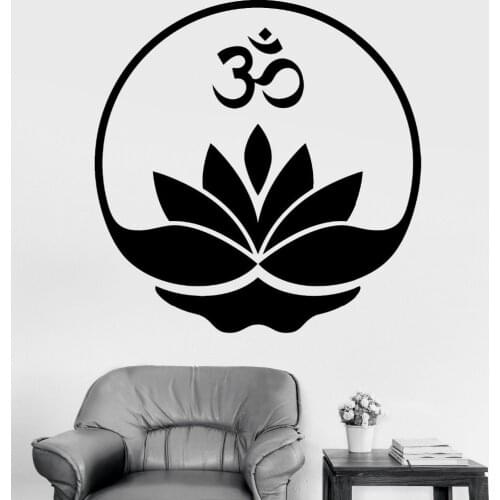 New Creative Yoga Wall Stickers Buddha Mandala Om Mantra Zen Lotus Meditation Vinyl Decal Pattern Home Decor D116