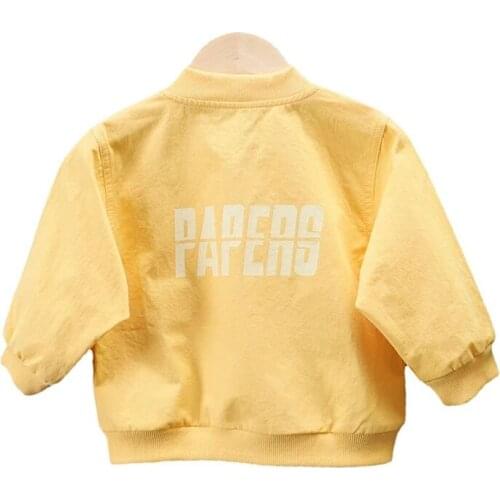 Autumn And Winter Solid Color Tooling Jacket Boy Zipper Shirt 2021 Childrens Fashion New Casual Short Jacket 0-5Y