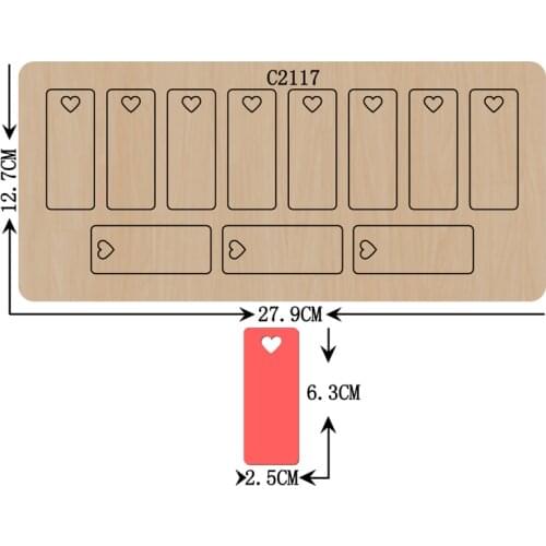 New Card, love, heart, tag, Wooden die Scrapbooking C2117 Cutting Dies