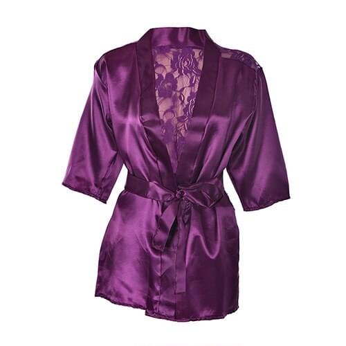 Robe Sexy Night Gown Women Sexy Erotic Underwear Sexy Lingerie Satin Lace Black Intimate Sleepwear