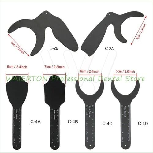 Dental Orthodontic Black Background Photo Image Contrast Board Oral Cheek Plate With Scale Mark Autoclavable Dentist Tools