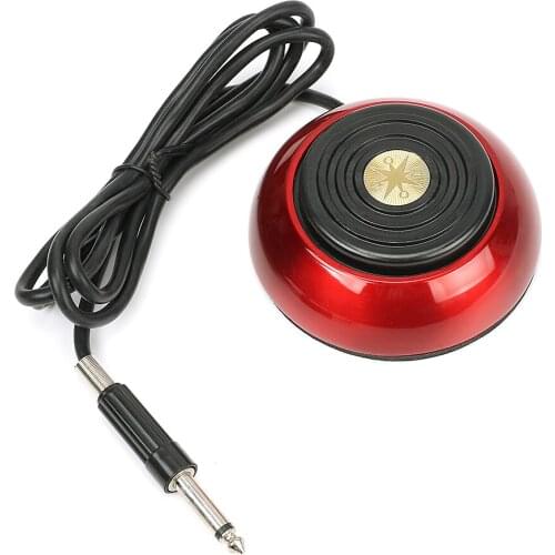 Tattoo Foot Pedal Machine Switch - Round Tattoo Foot Pedal 360 Degree Pro Stainless Steel Switch Stainless Steel Equipment