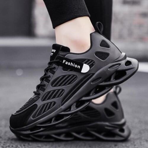 Spring PU Leather Sport Shoes Men Brands Sports Man Shoes Running Man Sneakers Black Athletic Brands Sneekers Working GME-1252