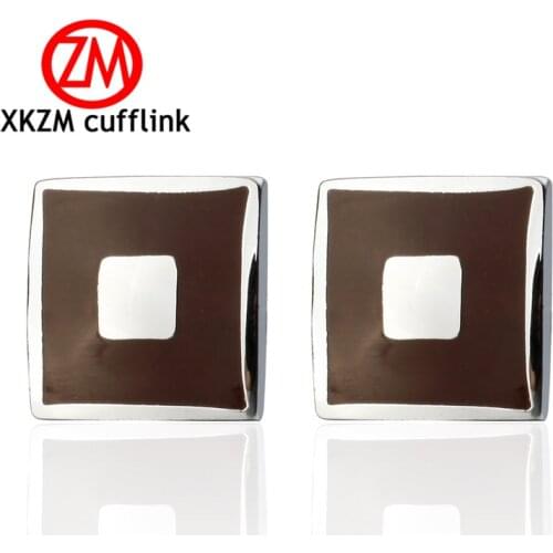 High Quality French enamel red square Cufflink For Mens Shirt Brand suit Cuff Buttons Top sale Cuff Links Jewelry