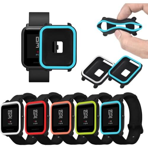Protective Case for Xiaomi Amazfit Bip Youth Watch Soft Silicone Shell for Amazfit Bit Cover Frame Bumper Protector Accessories