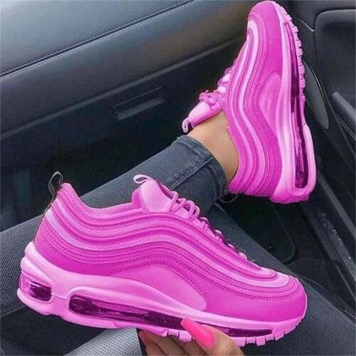 Lisapie Women Sneakers 2021 Spring Trendy Mesh Breathable Lace Up Ladies Casual Shoes Large-Sized Walking Running Sport Flats