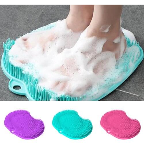 1Pcs Foot Massage Brush Mat New Bathroom Soft Silicone Wash Feet Clean Dead Skin Brush Home Fashion Lazy Wash Feet Massage Tools