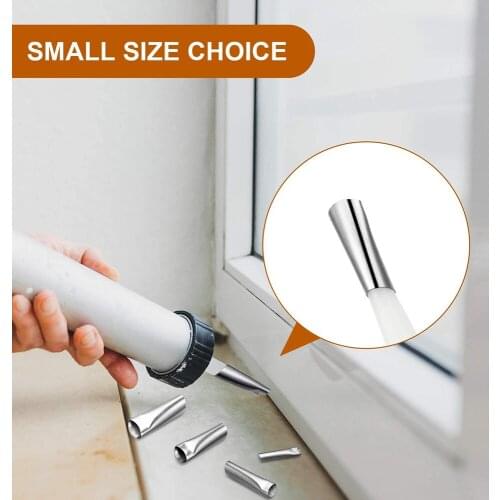 2021 Stainless Steel Caulk Nozzle Applicator Caulking Finisher Glue Silicone Sealant Finishing Reusable Applicator For Caulking