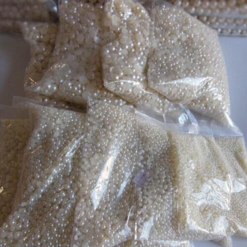 ABS flat bottom semicircle pearl 500g DIY originality handwork material wholesale mobile phone hairdressing essential 3mm-14mm