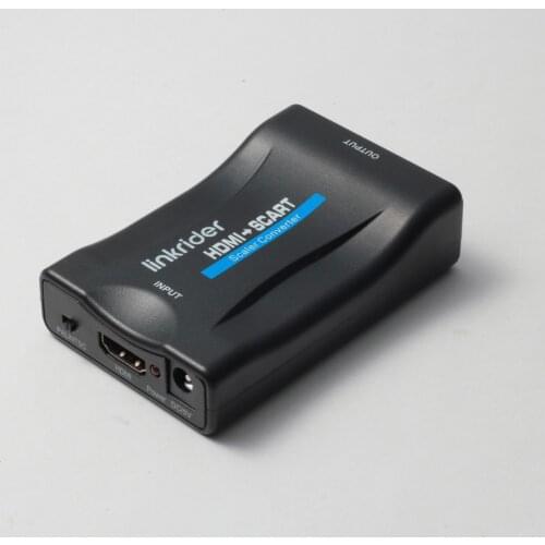 Linkrider HDMI to Scart AV Converter Adapter HDMI in Scart Out Supports up to 1080P/60hz HDMI (Video+Audio Supported Over scart)