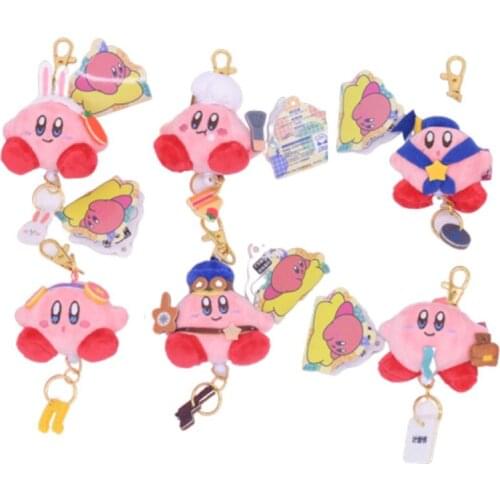 6Cm Takara Tomy 6 Styles Kawaii Kirby Star Cosplay Keychain Girls Lovely Decor Peluche Pendant Cute Mini Stuffed Doll Kids Toys