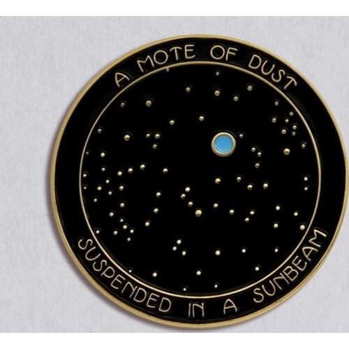 Mote of Dust Suspended in a Sunbeam Brooch Pins Enamel Metal Badges Lapel Pin Brooches Jackets Jeans Fashion Jewelry Accessories