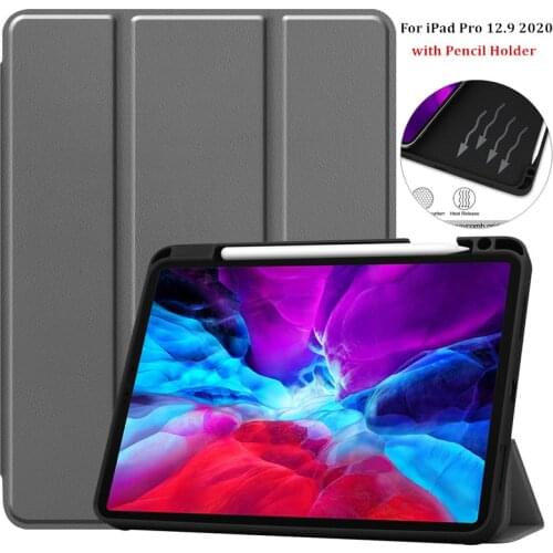 Funda For iPad Pro 12 9 12.9 2020 Case with Pencil Holder Flip Magnetic Smart Cover For iPad Pro 12 9 2020 2018 Case Tablet