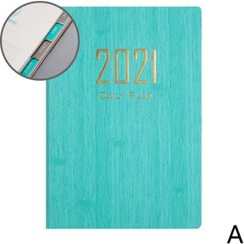 Color Notebook A5 Pu Leather DIY Binder Notebook Cover Agenda Diary Month Multifunctional Index Inner Management Page Sched X3W9