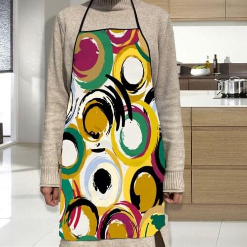 Colorful Abstract Pattern Apron Grill Kitchen Chef Apron Professional for BBQ, Baking, Cooking for Men Women 68X95cm and 50X75cm