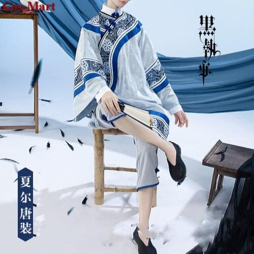 Hot Anime Black Butler Ciel Phantomhive Cosplay Costume Fashion Tang Suit Full Set Male Activity Party Role Play Clothing S-XL