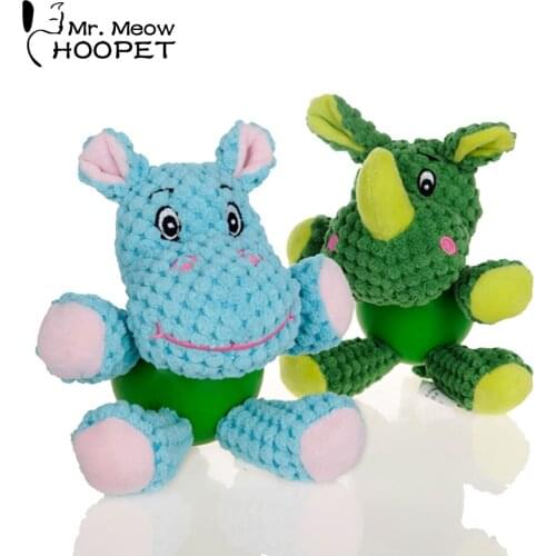 Hoopet Pet Cat Toy Quality Fabrics Corduroy Rubber Animal Squeak Toys Teeth Whitening Resistant To Bite Dog Four Styles Toy