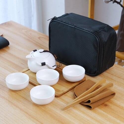 Ceramic Teapot Kettle Gaiwan Chinese Travel Ceramic Tea Cup for Puer Chinese Tea Pot Portable Tea Set Drinkware Gift Kongfu Tea