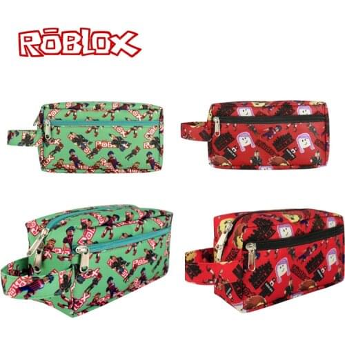 Hot Roblox game surrounding double zipper pencil case girl study stationery box lady large capacity cosmetic bag birthday gift