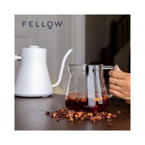 Fellow Mighty Small Glass Serving Carafe for Coffee & Tea,sharing Pot