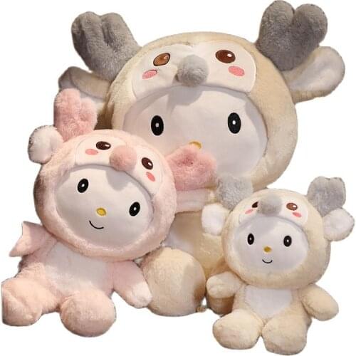 Lovely 35/45/65/80cm Alpaca Llama Plush Toy Doll Animal Stuffed Animal Dolls Soft Plush Alpaca For Kids Birthday Gifts 4 Colors