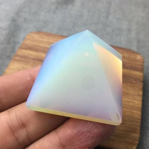 Natural opal quartz pyramid crystal point healing