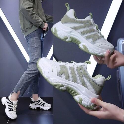 Womens New Korean-Style Fashion All-match Super-Fire Shoes Platform Platform Sneakers