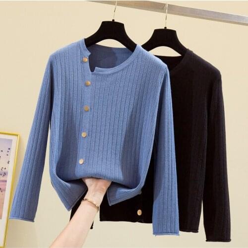 Solid Color Black Blue WomenS Pulovers Oversize Sweater Fashion Winter Clothes For Fall Women 2020 Knitted Korean Female A6514