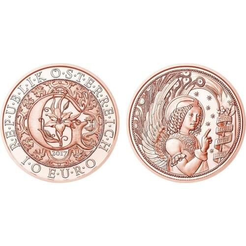 Austria 2017 Angel Series Gabriel Angel 10 Euro Commemorative Coin Genuine Euro Collection Real Original Coins