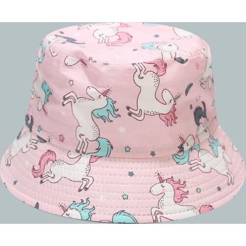 Summer Baby Hat Kids Cartoon UV Protection Sun Cap Children Panama Beach Girls Boys Bucket Hats Cute Infant Caps Hat Bucket