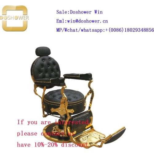 Salon barber equipment with luxury barber chair for vintage barber chair