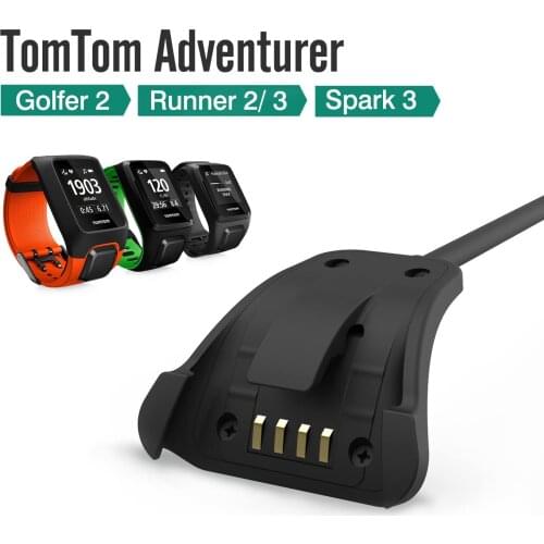 Suitable for TomTom Adventurer Golfer2 Runer2 3 Spark Spark3 spare charger base with USB smart watch charger stand adapter