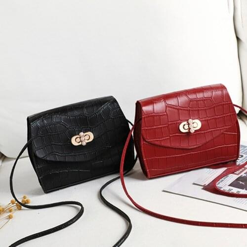 Casual Alligator Pattern Shoulder Crossbody Bag Fashion Women PU Leather Messenger Purse Portable Solid Color Travel Handbags