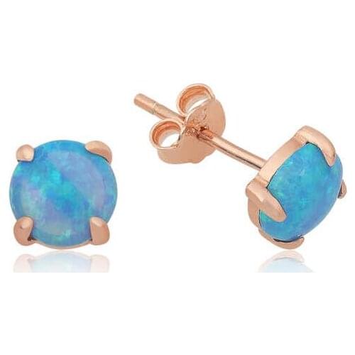 Silver Opal Stone Earrings