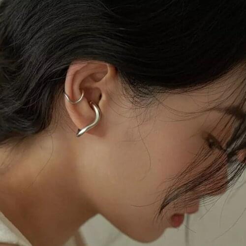 Non Piercing Ear Clips Earring For Women Fashion Jewelry Metal Silver Color Twist Clip Earrings Girls Elegant Cool Jewellery