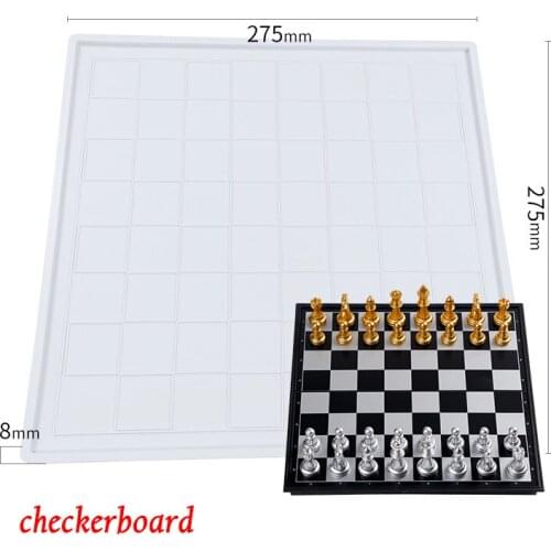 Chess Silicone Mold Resin Molds DIY Candle Silicone Checkerboard Mold Creative Chocolate Baking Utensils Baking Accessories