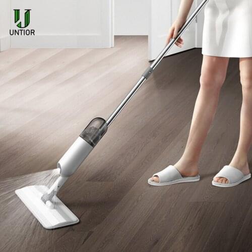 UNTIOR Spray Floor Mop With Microfiber Pads 360 Degree Rotating Lazy Mops For Home Floor Cleaning Tools Handheld Spray Swabber
