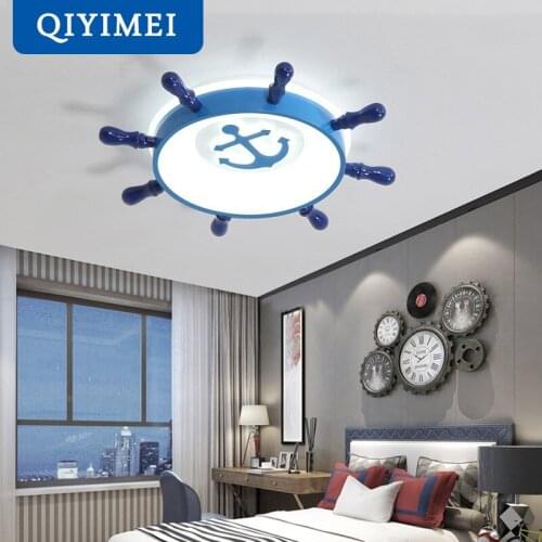 Blue Child LED Ceiling Light For Baby Study Room Bedroom Luminarias Para Teto Lamp Indoor Home Lighting New Fixture Modern Avize