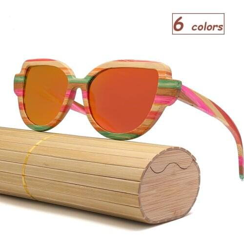 2020 New Design Men and Women Wooden Bamboo Sunglasses Polarized Lenses UV400 CA9069