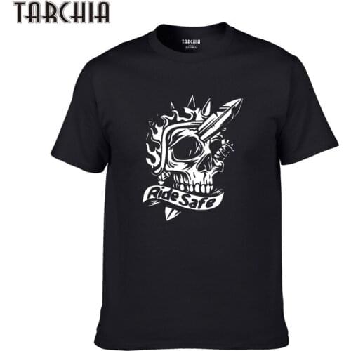 TARCHIA 2021 Sketch Of Safe Ride Poster Top Spring Print Men Tees Tops Casual T Shirt Men Cotton Slim Fit T Shirt Homme