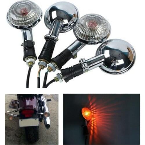 Motorcycle Turn Signal Indicator Blinker Amber Light For Yamaha XV535 XV920 Virago orange/clear