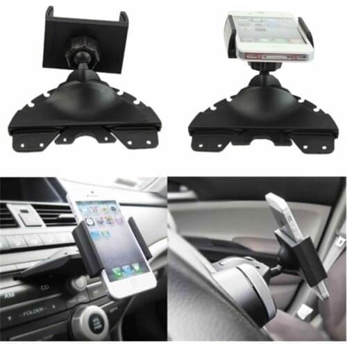 Universal Car Mount Holder CD Player Slot Cradle for Smartphone Mobile Phone Stand Black