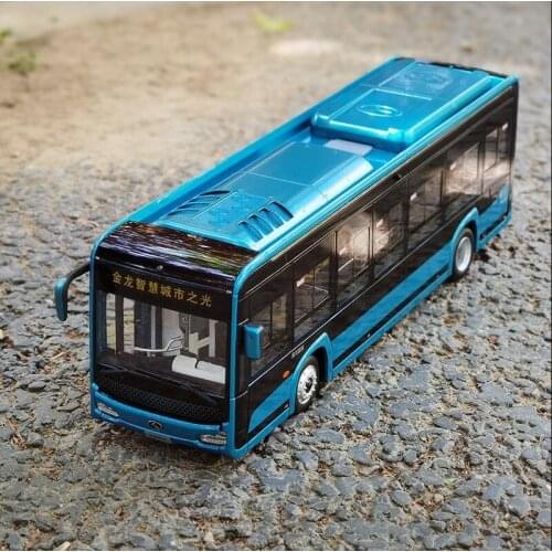 1/42 Gold Dragon light smart city Bus XMQ6105AGB Metal Diecast Model Car Bus Toys Gifts Collection Ornaments Display
