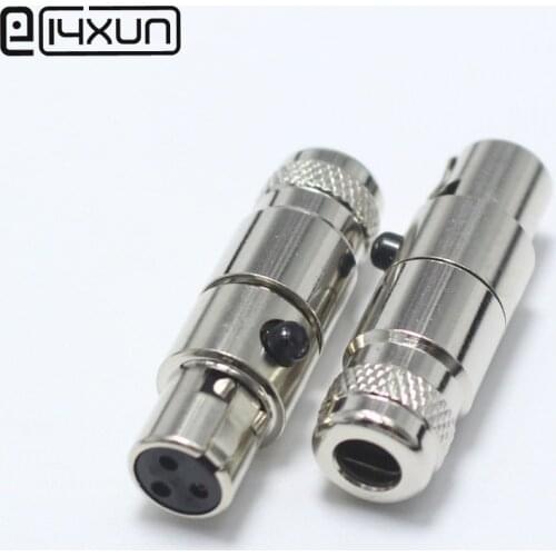 1pcs Mini XLR 3 Pin Female jack Small XLR 3P Audio Socket Metal Microphone Connector MIC Adapter for OD5mm Cable