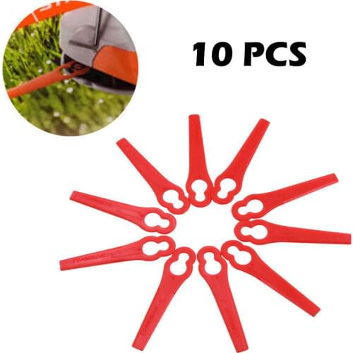 10pcs Plastic String Trimmer Blades Garden Lawn Mower Replacement Blade Grass Cuttering Blade Garden Tools #W3