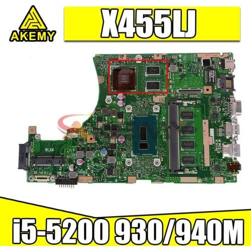 100% new for asus x455LJ mainboard X455LF motherboard i5-5200u built-in REV.3.1 930 /940 tested well