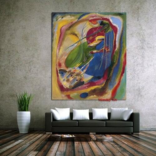 100% Hand painted Kandinsky Canvas Oil Painting Quardro Moder Home Decor Picture Wall Pictures For Living Room No Frame