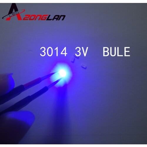 3014 Blue 4000PCS MD Led High brightness emitting 3014 LED emitting diodes 20MA Forward Voltage:3.0-3 .3V 0.1W 220~250mcd Patch