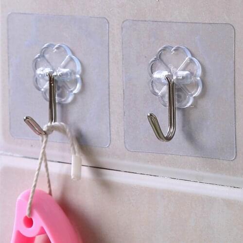 5/10/16/20Pcs 6x6cm Transparent Strong Self Adhesive Door Wall Hangers Hooks Suction Heavy Load Rack Cup Sucker for Kitchen