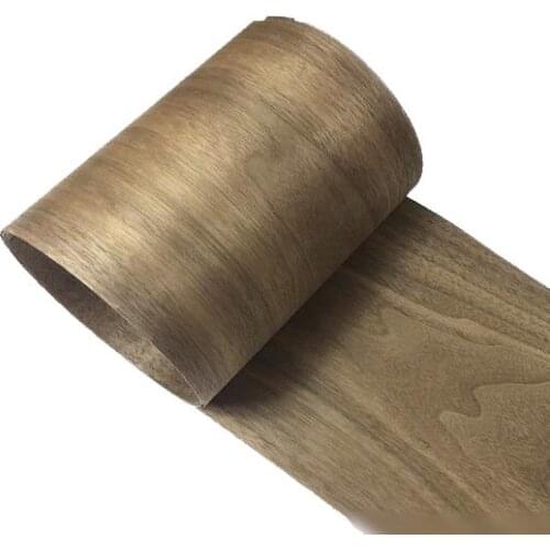 5pcs L:2.5Meters Width:150mm Thickness:0.25mm Natural Black Walnut Wood Veneer